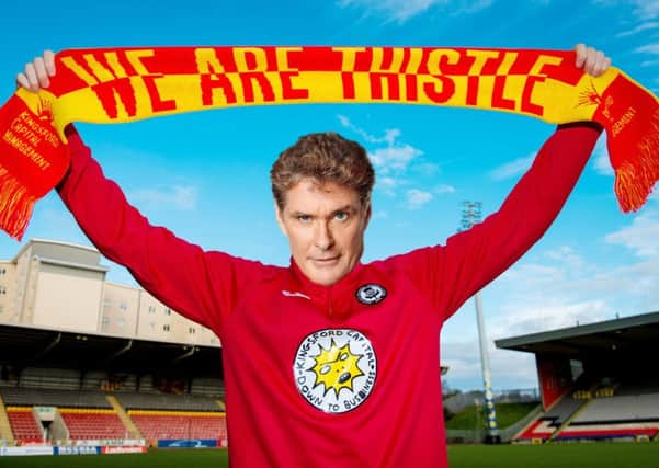 A 100% genuine, definitely-not-Photoshopped image of David Hasselhoff proclaiming his love of Partick Thistle