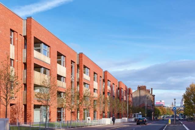 New housing built by New Gorbals Housing Association in the Lauriston transformational area in Glasgow