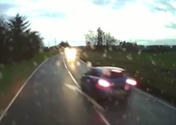 The footage was captured on the A98 Fraserburgh to Banff road.