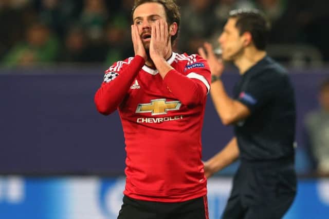 Agony for Juan Mata as Manchester United exit the Champions League. Picture: Getty Images