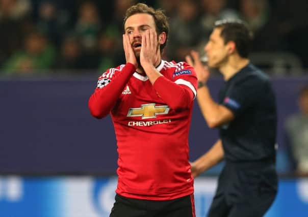 Agony for Juan Mata as Manchester United exit the Champions League. Picture: Getty Images