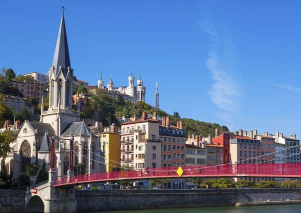 A view of Lyon from over the Saone river