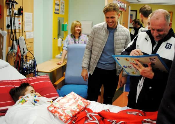 Children were rewarded with teddy bears, footballs and Dundee FC merchandise. Photo: NHS Tayside