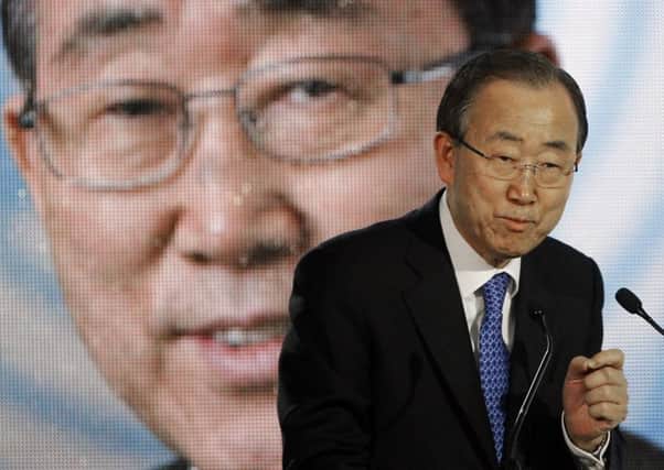 UN Secretary-General Ban Ki-moon at the COP21 will be hoping for action as well as worthy words from leaders. Picture: AP