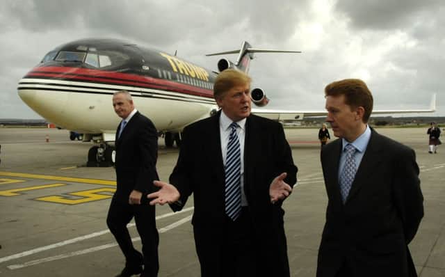 Donald Trump on a visit to Aberdeen . Picture: TSPL
