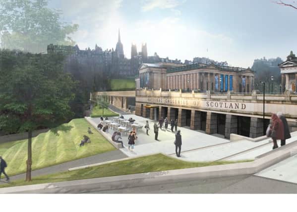 An artists impression of the proposed extension to the Scottish National Gallery in Edinburgh. Picture: Contributed