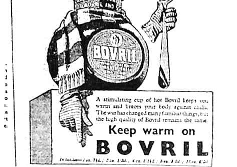 Old advert for golf supplement Bovril