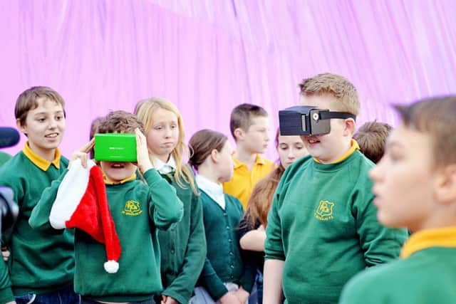 Schools were also given the opportunity to try out the virtual reality goggles Picture: Nicola Kenny
