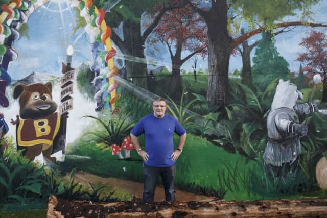 Colin McGowan in the children's play area at the back of Hamilton's ground. Picture: Robert Perry