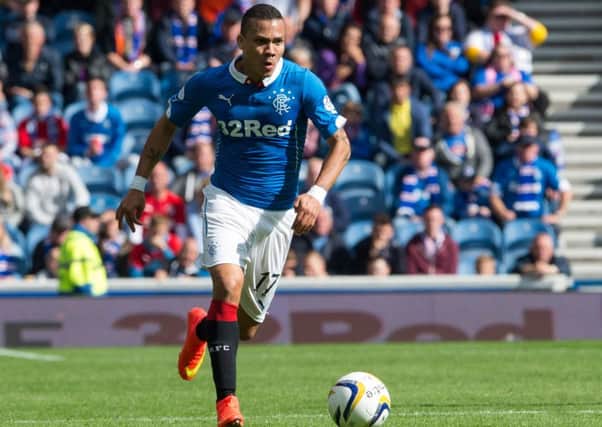 Arnold Peralta in action for Rangers. Picture: Rob Casey