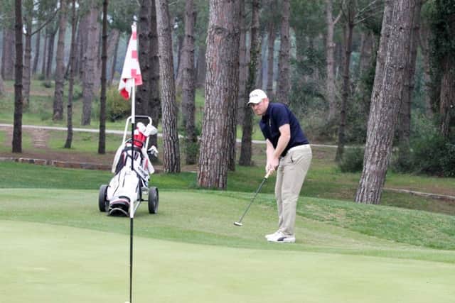 This is how close Gareth Wright came to winning the title in Turkey with his birdie putt at the 72nd hole
