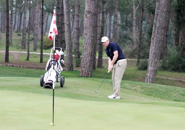 This is how close Gareth Wright came to winning the title in Turkey with his birdie putt at the 72nd hole
