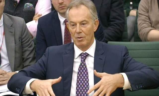 Former British  Prime Minister Tony Blair appearing in front of the Commons' Foreign Affairs Select Committee. Picture: PA