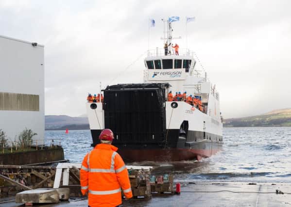 MV Catriona launched in Port Glasgow. Picture: Contributed
