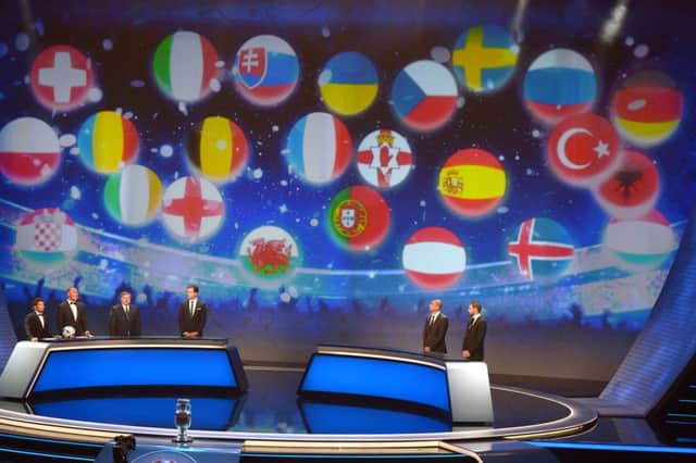 A general view of the stage during the UEFA Euro 2016 draw in Paris, France. Picture: PA