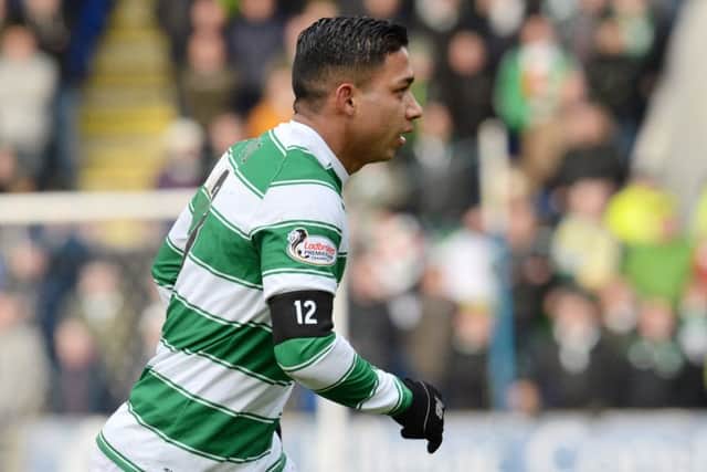 Izaguirre also wore a black armband with the number '12' on it. Picture: SNS