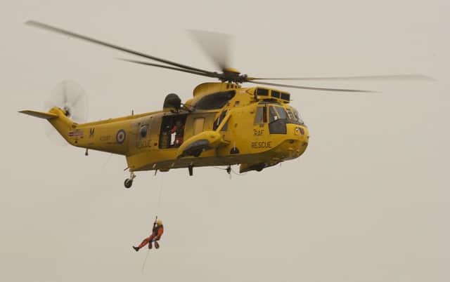 An RAF Sea King helicopter has been involved in the search. Picture: Rob McDougall