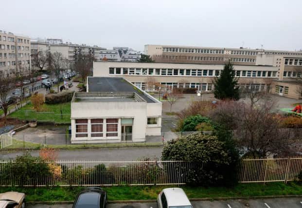Jean-Perrin nursery school in Aubervilliers, a suburb northeast of Paris, where the teacher was attacked. Picture: AFP/Getty