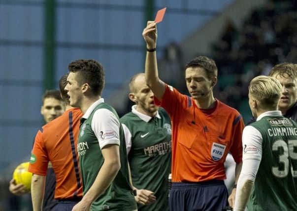 McGinn saw red in Saturday's 1-1 draw with Falkirk. Picture: SNS