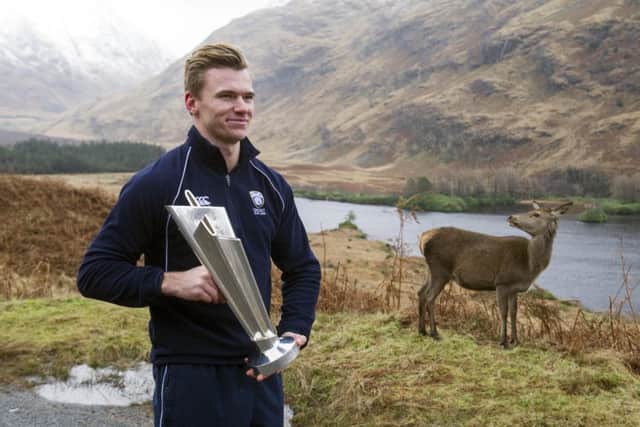 The ICC World Twenty20 trophy has arrived in Scotland as part of the Nissan Trophy Tour. Picture: Contributed