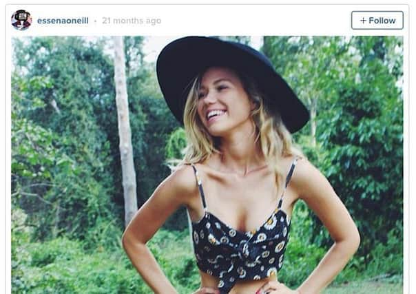 Model Essena O'Neill rewrote the captions to the vast majority of her Instagram posts in October. This one was changed to say 'Paid for this photo. If (Instagram girls) tag a company 99 per cent of the time it's paid.'