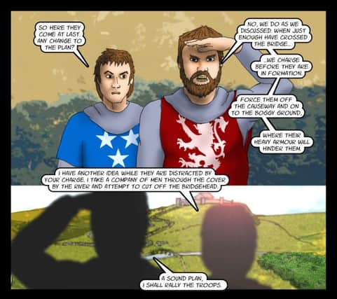 A scene from the forthcoming comic book on Sir William Wallace