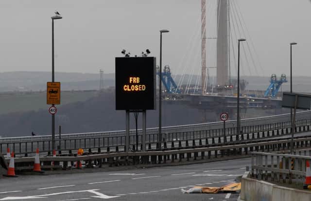 Forth Road Bridge is closed until January 4. Picture: Scott Louden.