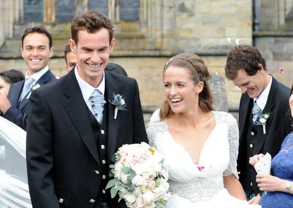 Andy Murray and wife Kim Sears. The couple are expecting their first child. Picture: Lisa Ferguson