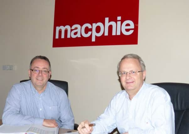 Macphie managing director Andy Underwood, left, with chairman Alastair Macphie