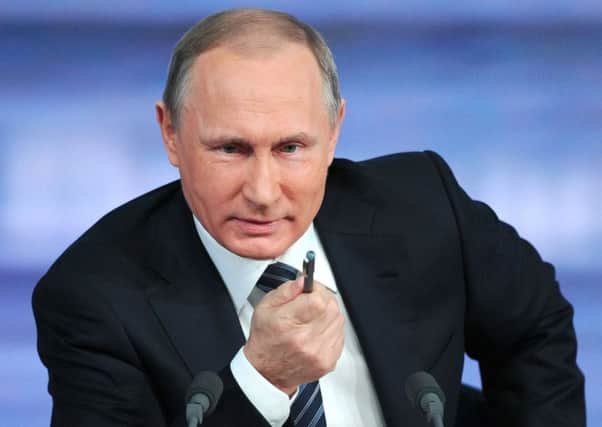 President Vladimir Putin spoke to the press in an almost four-hour long news conference. Picture: AFP/Getty Images