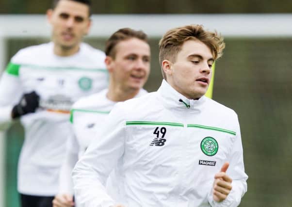 James Forrest at Celtic training. Picture: SNS