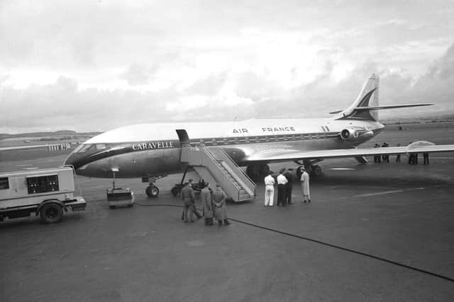An Air France Caravelle aircraft at Prestwick in 1958. Picture: TSPL
