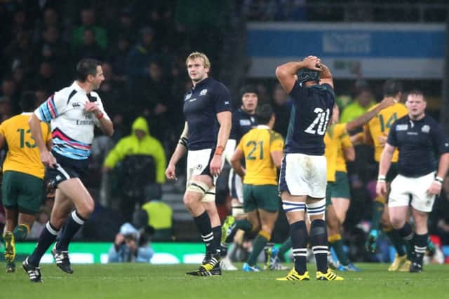Referee Craig Joubert broke Scottish hearts in the dying minutes of the national side's quarter-final clash against Australia
