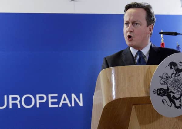 Prime Minister David Cameron gave the clearest signal of a 16 June, 2016, referendum after the two-day summit in Brussels. Picture: AP