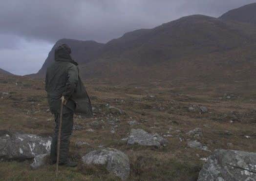 A shot of Donald John surveying the land in the Isle of Harris. Picture: Joya Berrow / Lucy Jane