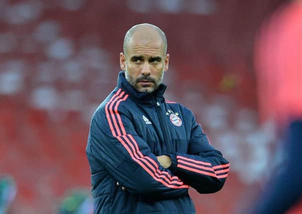 Pep Guardiola:  Could move to London or Manchester. Picture: AFP/Getty