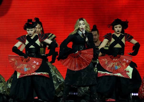 Madonna at the SSE Hydro in Glasgow. Picture: Lisa Ferguson