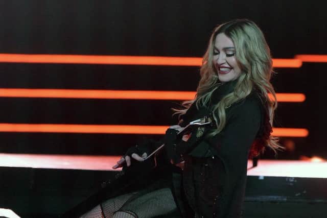 Madonna at the SSE Hydro in Glasgow. Picture: Lisa Ferguson