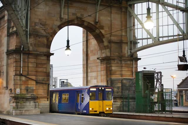 A ScotRail train arrives at Glasgow Central. Picture: John Devlin