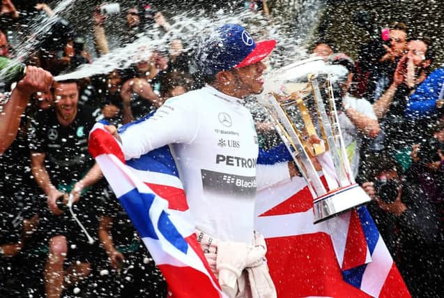 Lewis Hamilton celebrated his third drivers title  at the US Grand Prix in Austin, Texas. Picture: Getty