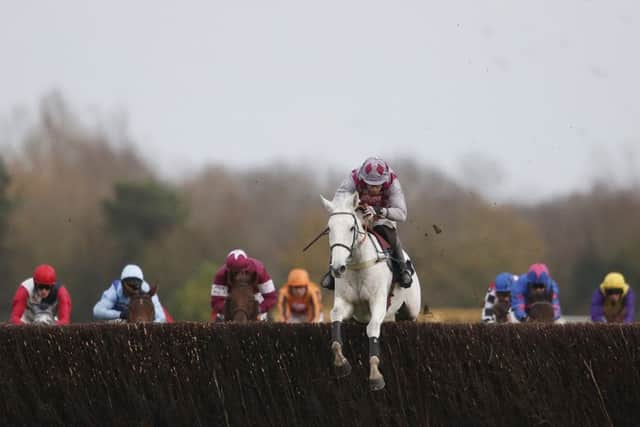 Smad Place on his way to winning the Hennessy at Newbury. Picture: Getty
