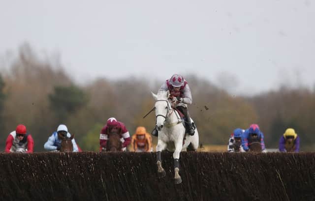 Smad Place on his way to winning the Hennessy at Newbury. Picture: Getty