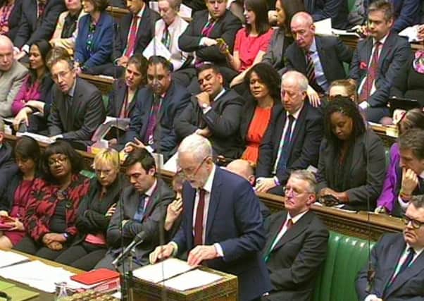 Jeremy Corbyn in the Commons debate  on extending the bombing campaign against Islamic State to Syria. Picture: PA