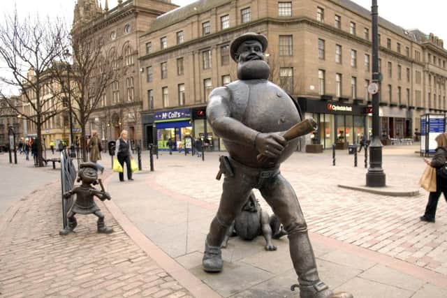 Statue of Desperate Dan in City Square, Dundee. Picture: Ian Rutherford