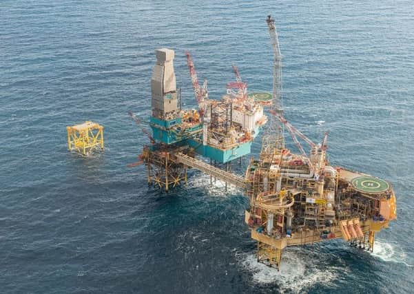 The Elgin oil platform operated by Total leaked gas for 51 days in 2012, with a massive operation needed to plug the problem. Picture: TSPL