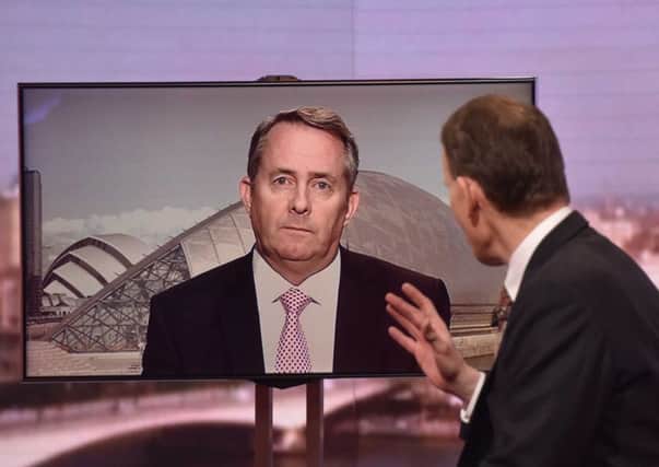 Liam Fox urged David Cameron to "end the pretence" on EU renegotiation and back Britain's exit, on the Andrew Marr Show. Picture: PA