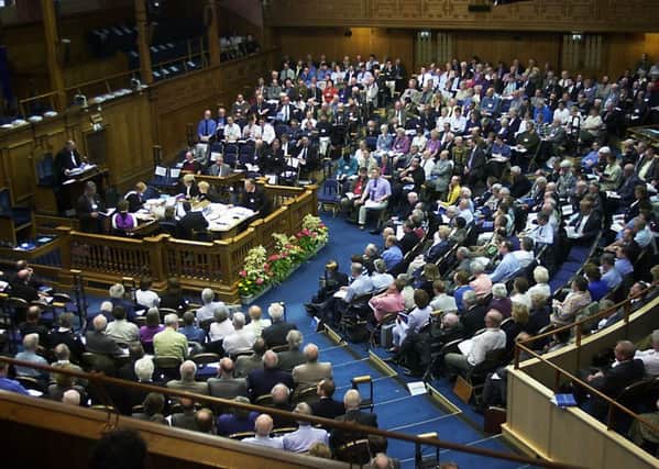 Church of Scotland members attend a General Assembly. An historic agreement will herald closer ties between the Kirk and the Church of England. Picture: TSPL