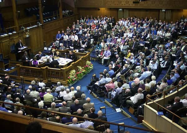 Church of Scotland members attend a General Assembly. An historic agreement will herald closer ties between the Kirk and the Church of England. Picture: TSPL
