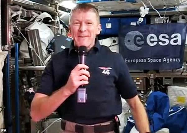 European Space Agency astronaut Tim Peake on the Space Station