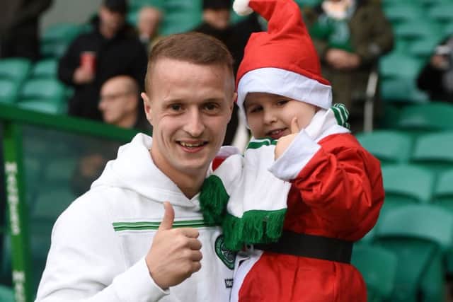 Sleigh Griffiths with a young fan. Picture: SNS